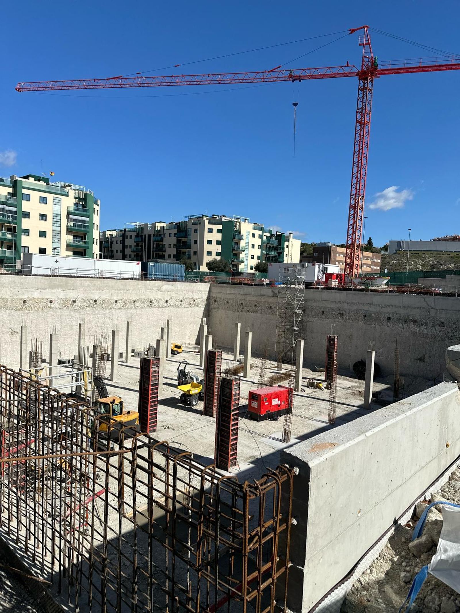 Obras de nuevo cuartel de la Guardia Civil de Arganda