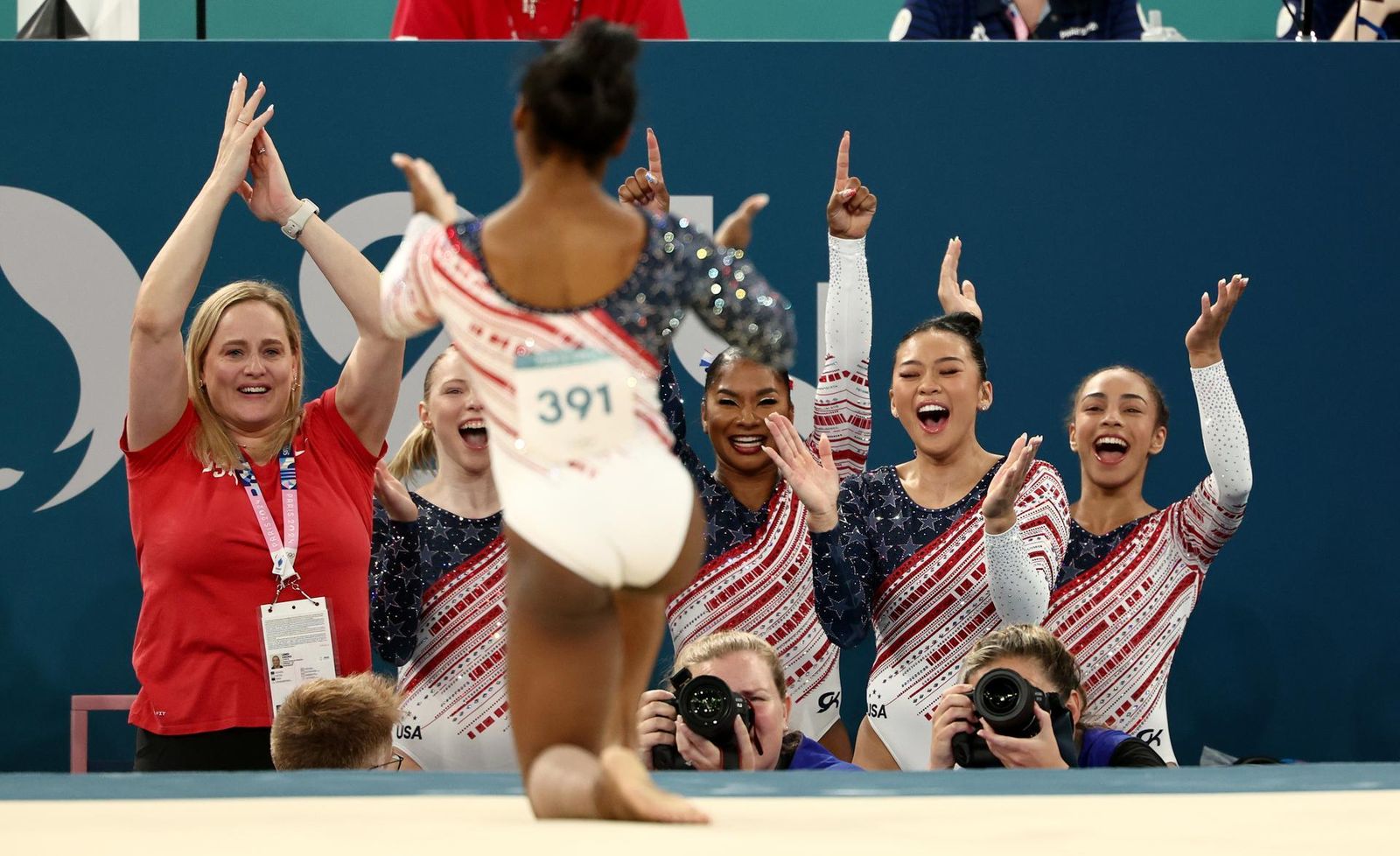 Simone Biles y el equipo de EEUU de gimnasia