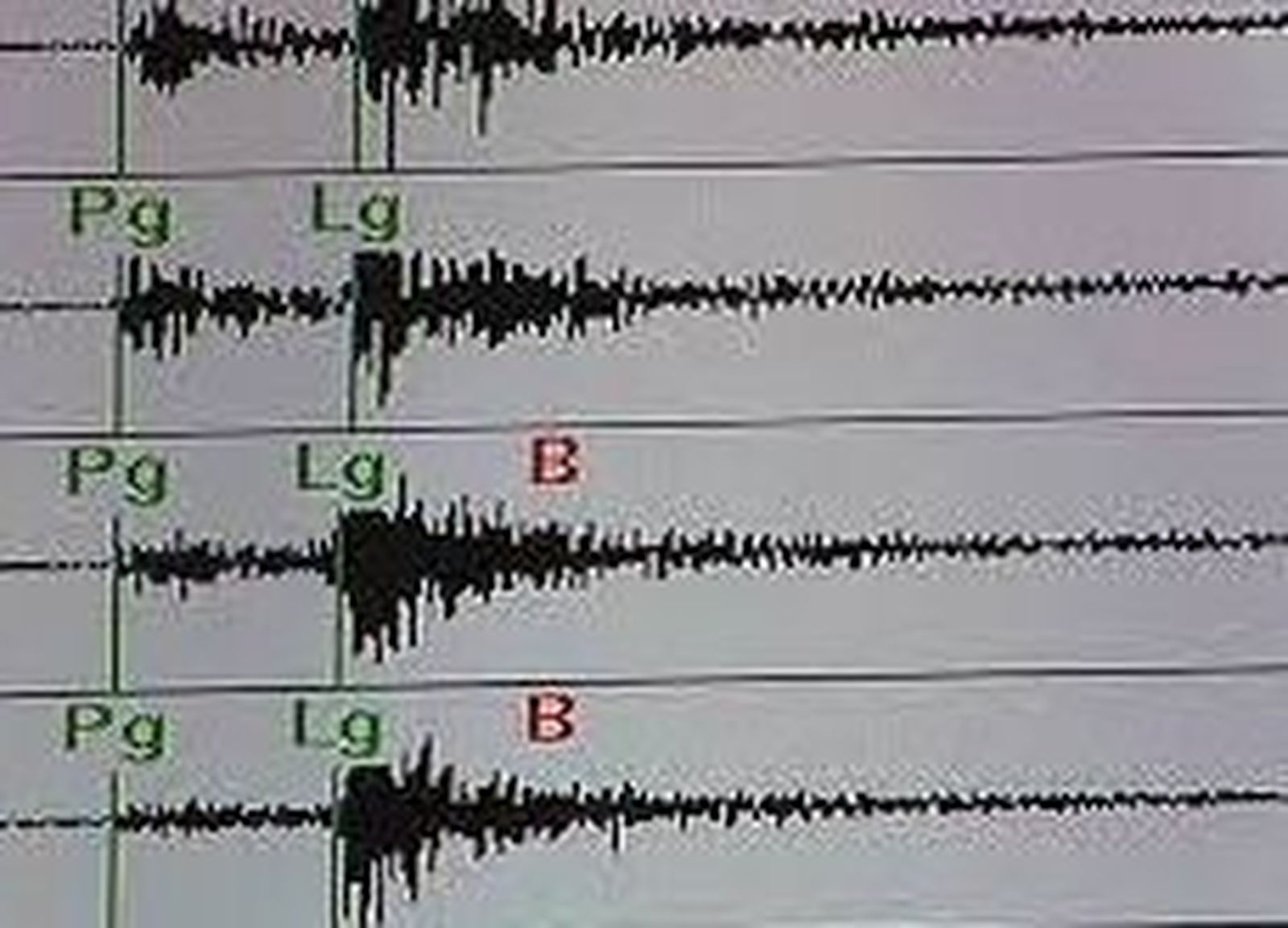 Registro de un terremoto en un sismógrafo