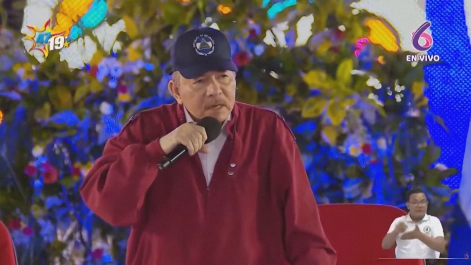Daniel Ortega, presidente de Nicaragua: "Aquí no volverá a haber elecciones"