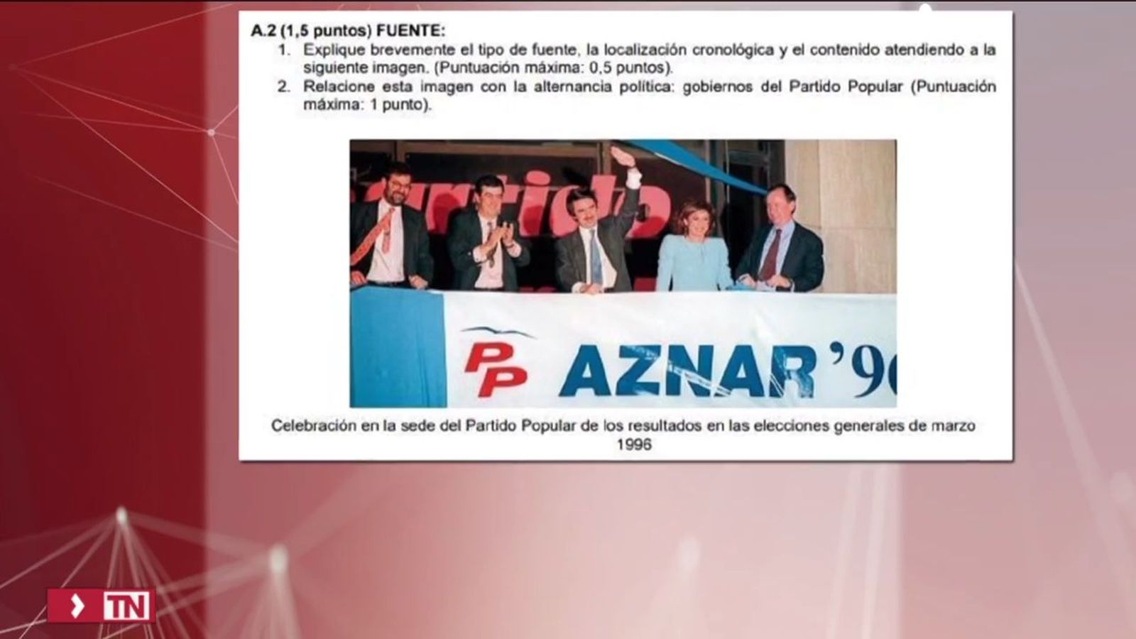 Aznar en la EvAU