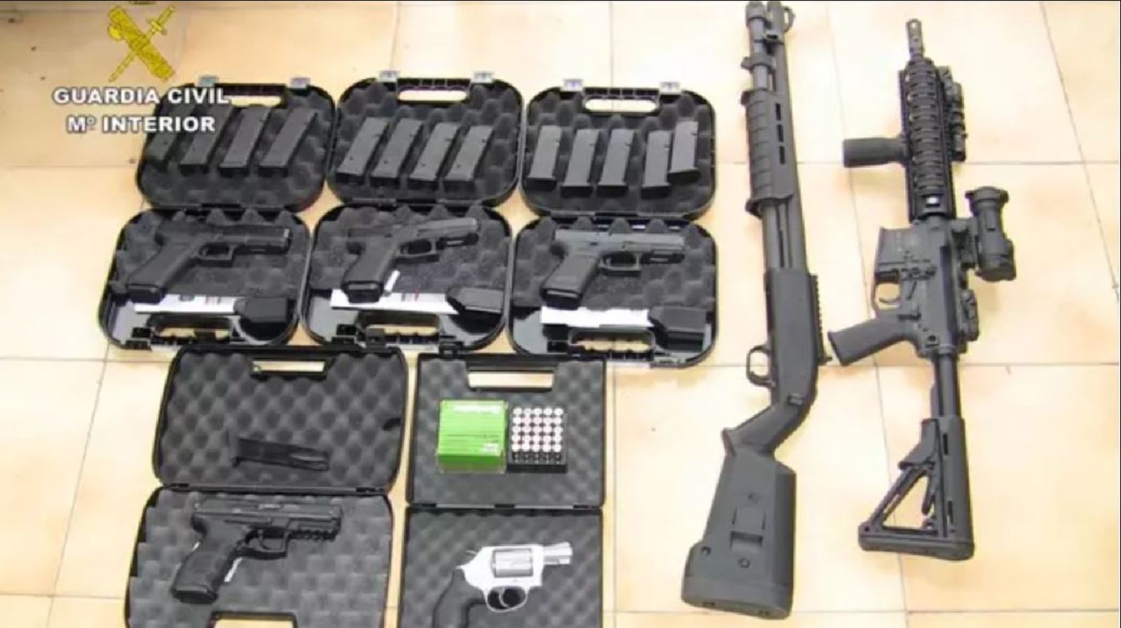 Armas incautadas por la Guardia Civil