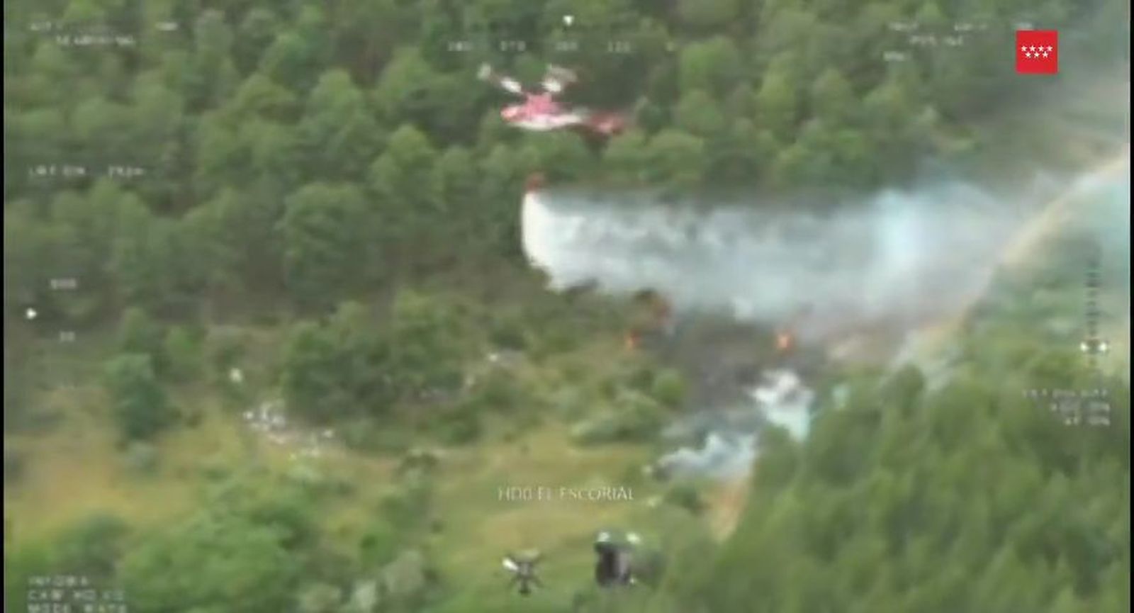 Extinguidos dos incendios forestales simultáneos en la M-533