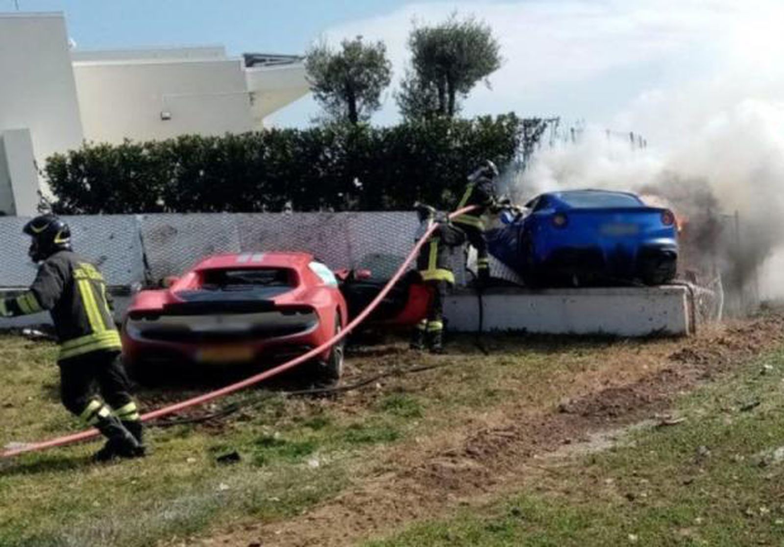 Accidente de dos Ferrari