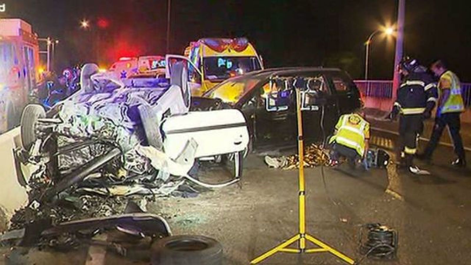 Un joven muerto y tres heridos en un choque frontal sobre la M-30 de Madrid