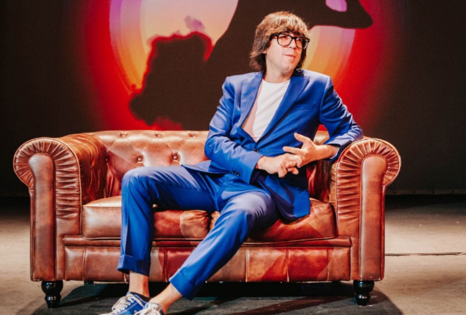 Luis Piedrahita en un momento de su show en el Teatro Reina Victoria de Madrid