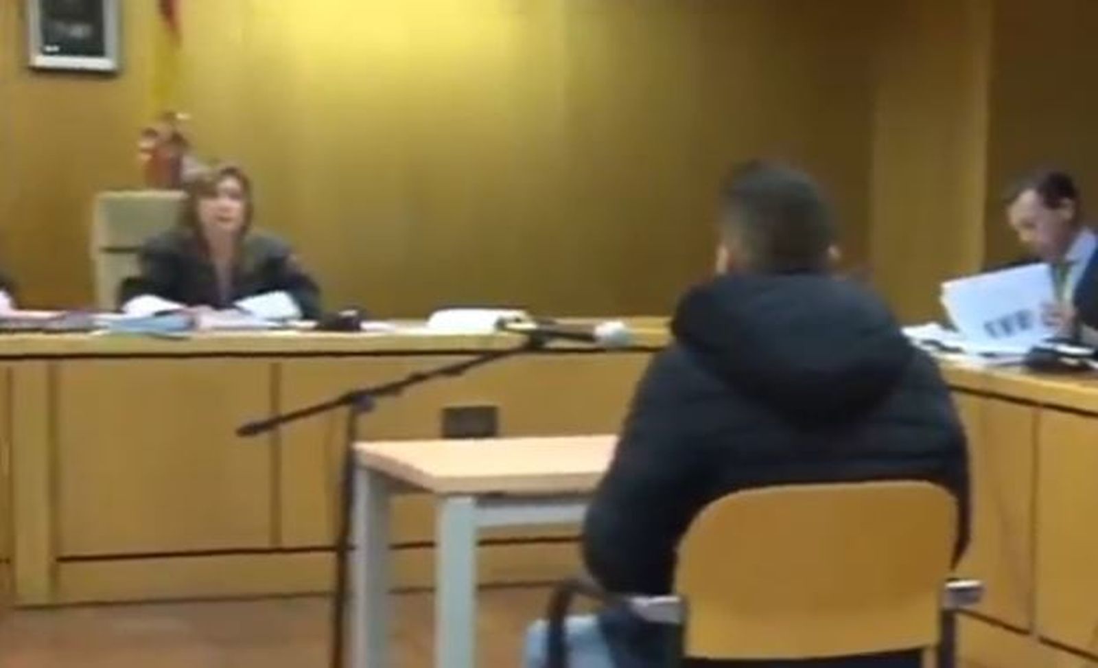El condenado, en el momento del juicio