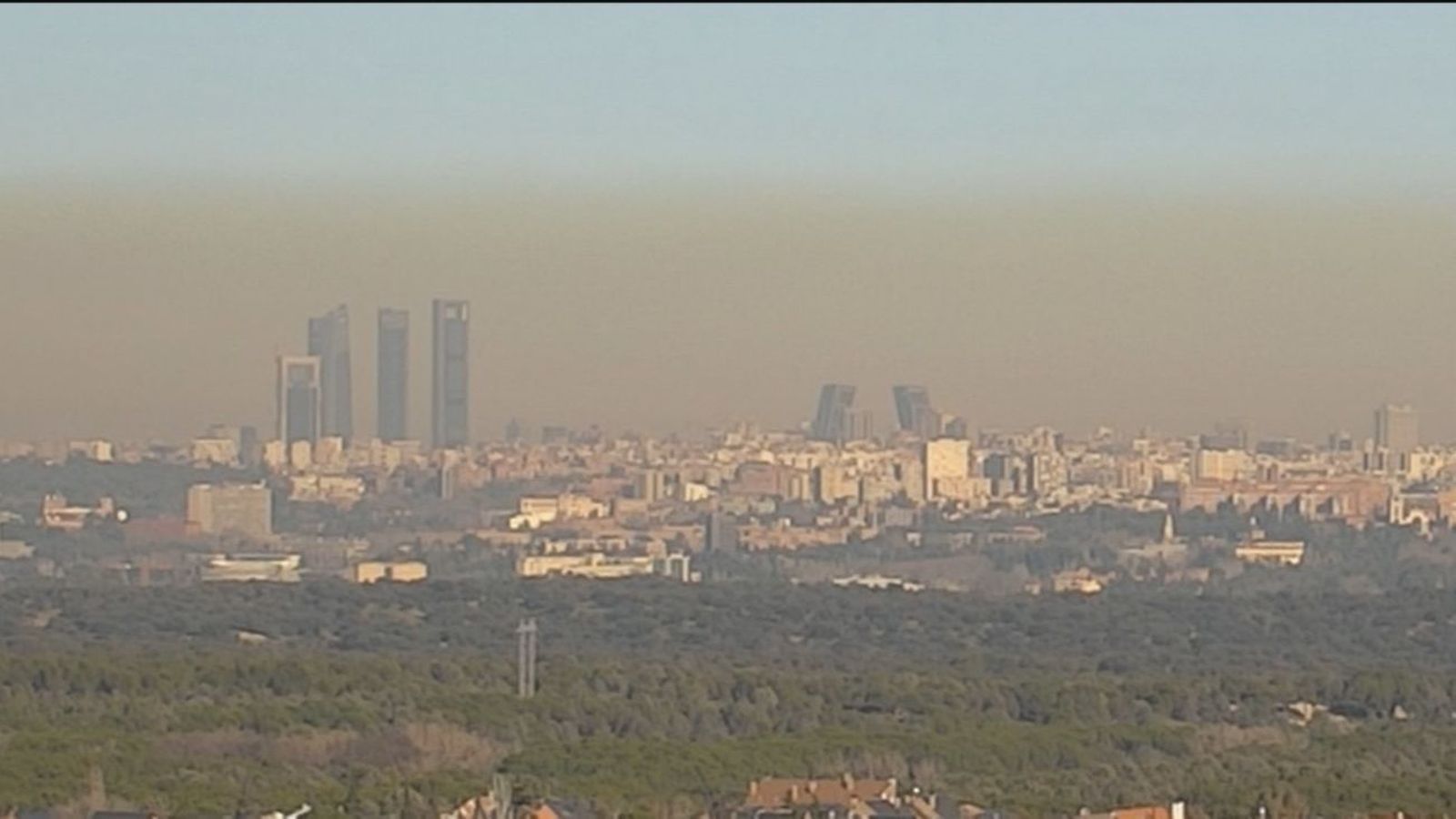 Boina de contaminación sobre Madrid