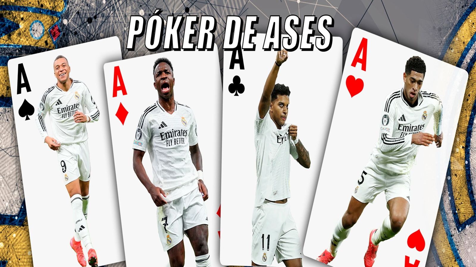 Mbappé, Vinícius, Rodrygo y Bellingham