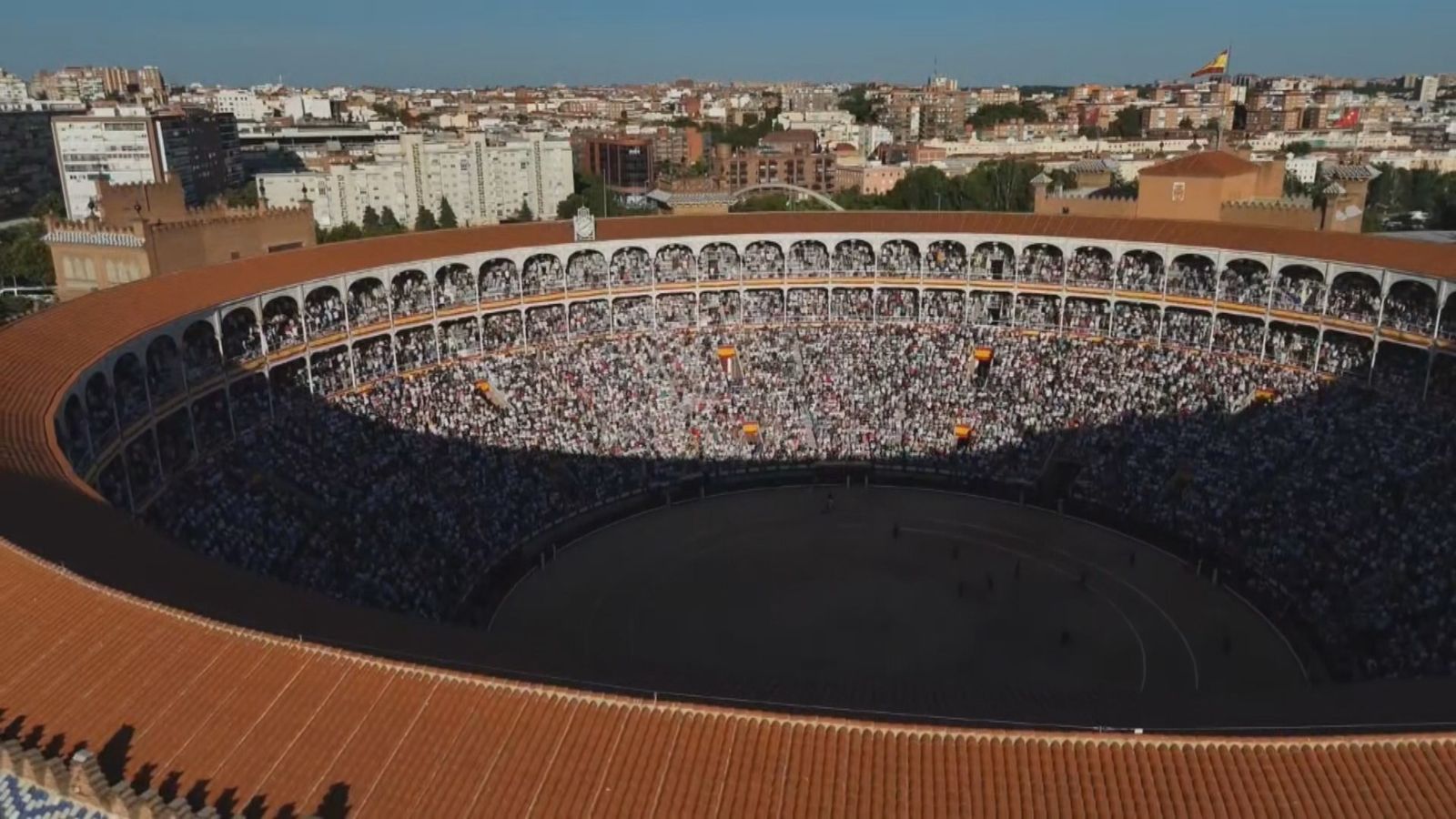 Imagen aérea de la plaza de Las Ventas