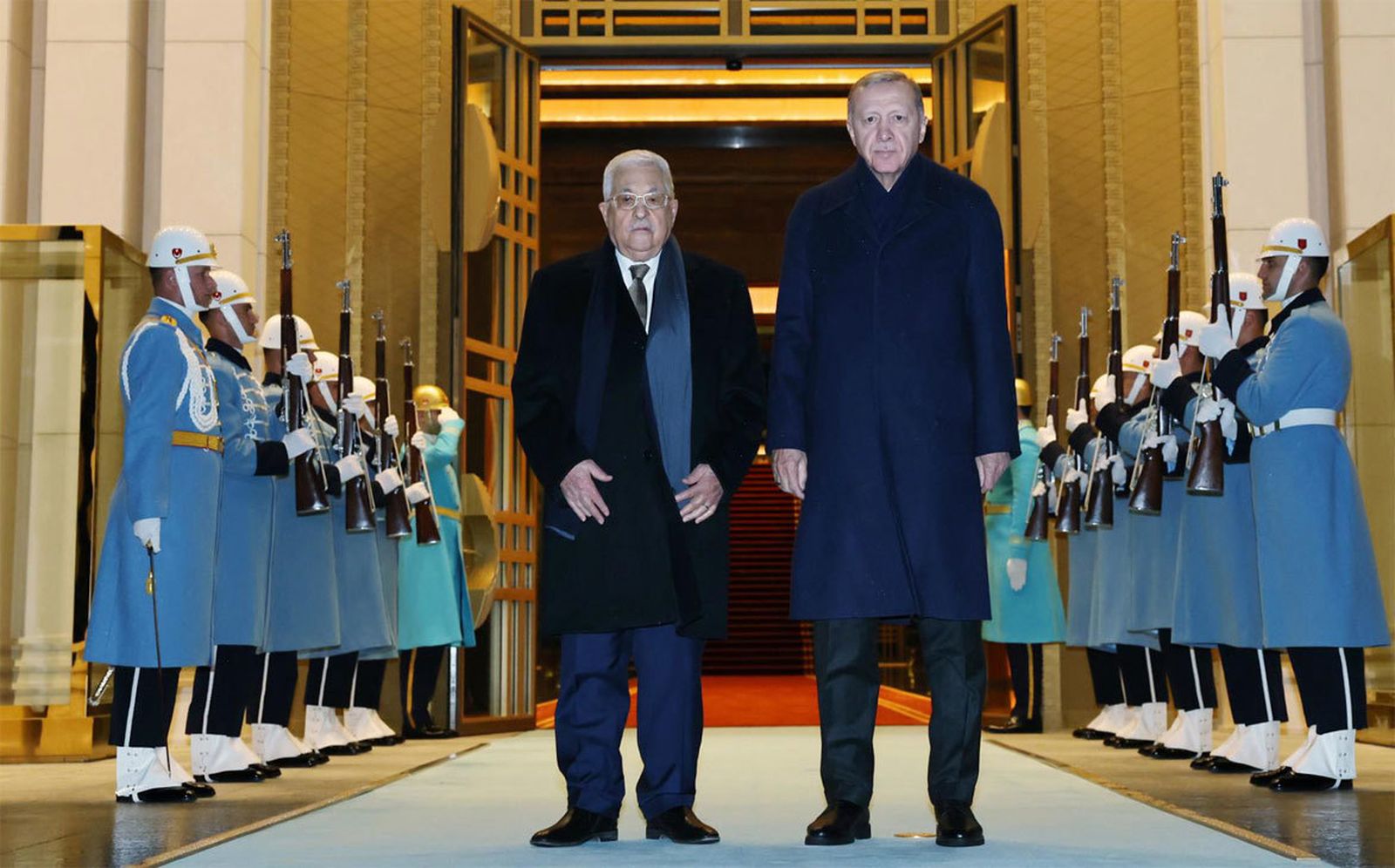 Mahmud Abás en Ankara junto a presidente de Turquía Recep Tayyip Erdogan