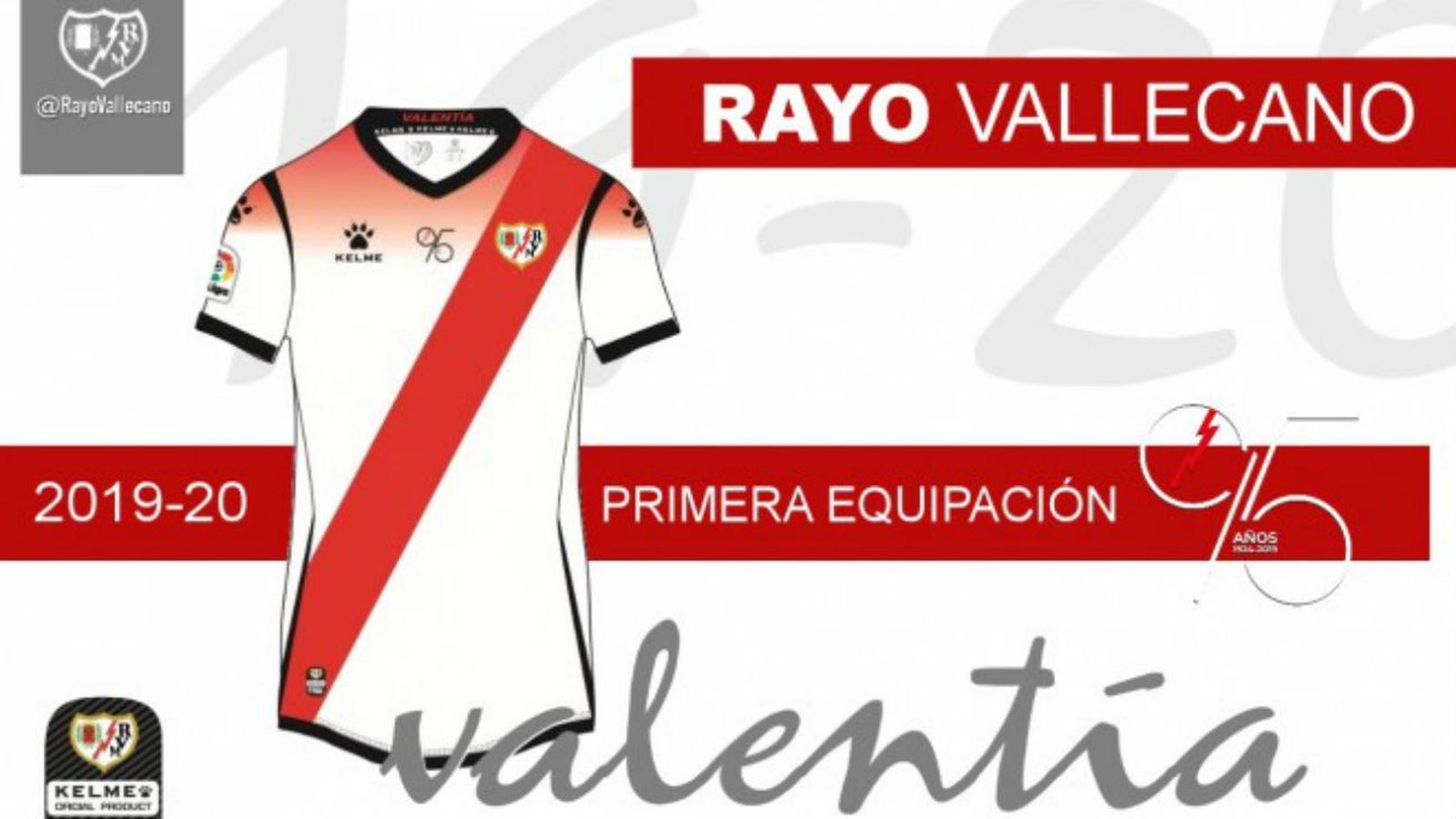 Primera equipación 2019-20 del Rayo Vallecano