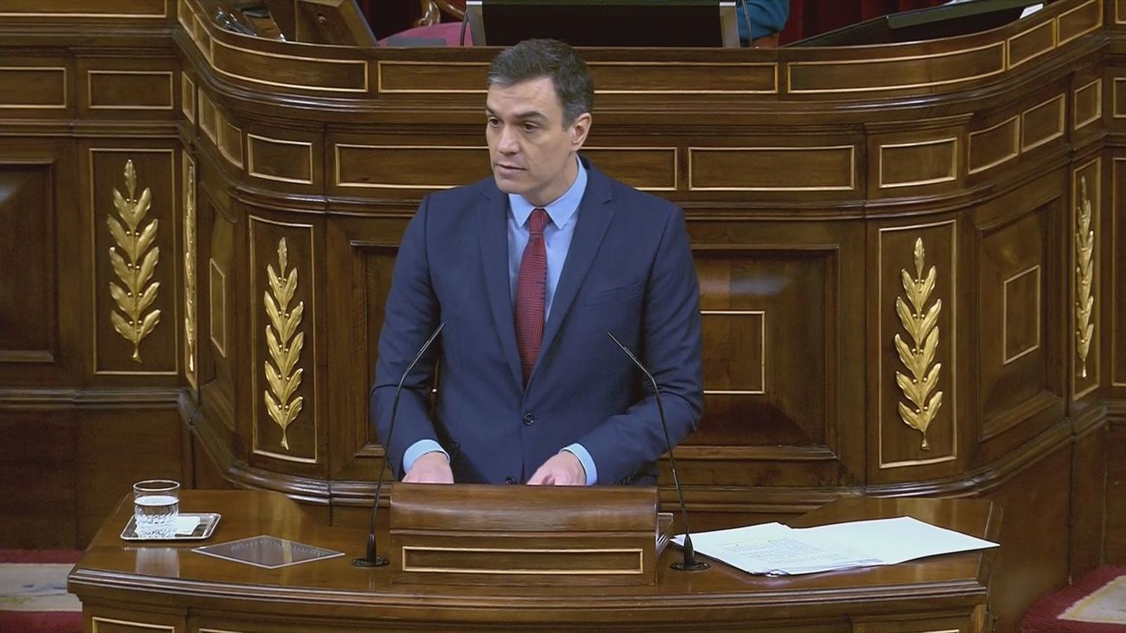 El presidente del Gobierno, Pedro Sánchez en el Congreso de los Diputados