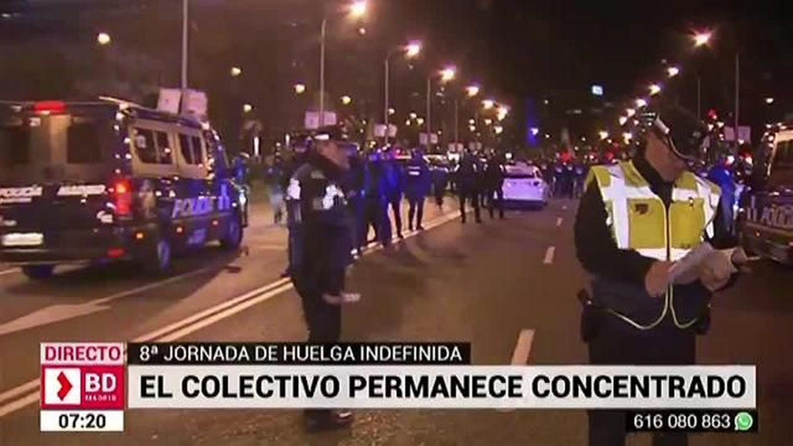 Imágenes en directo del desalojo de la Castellana