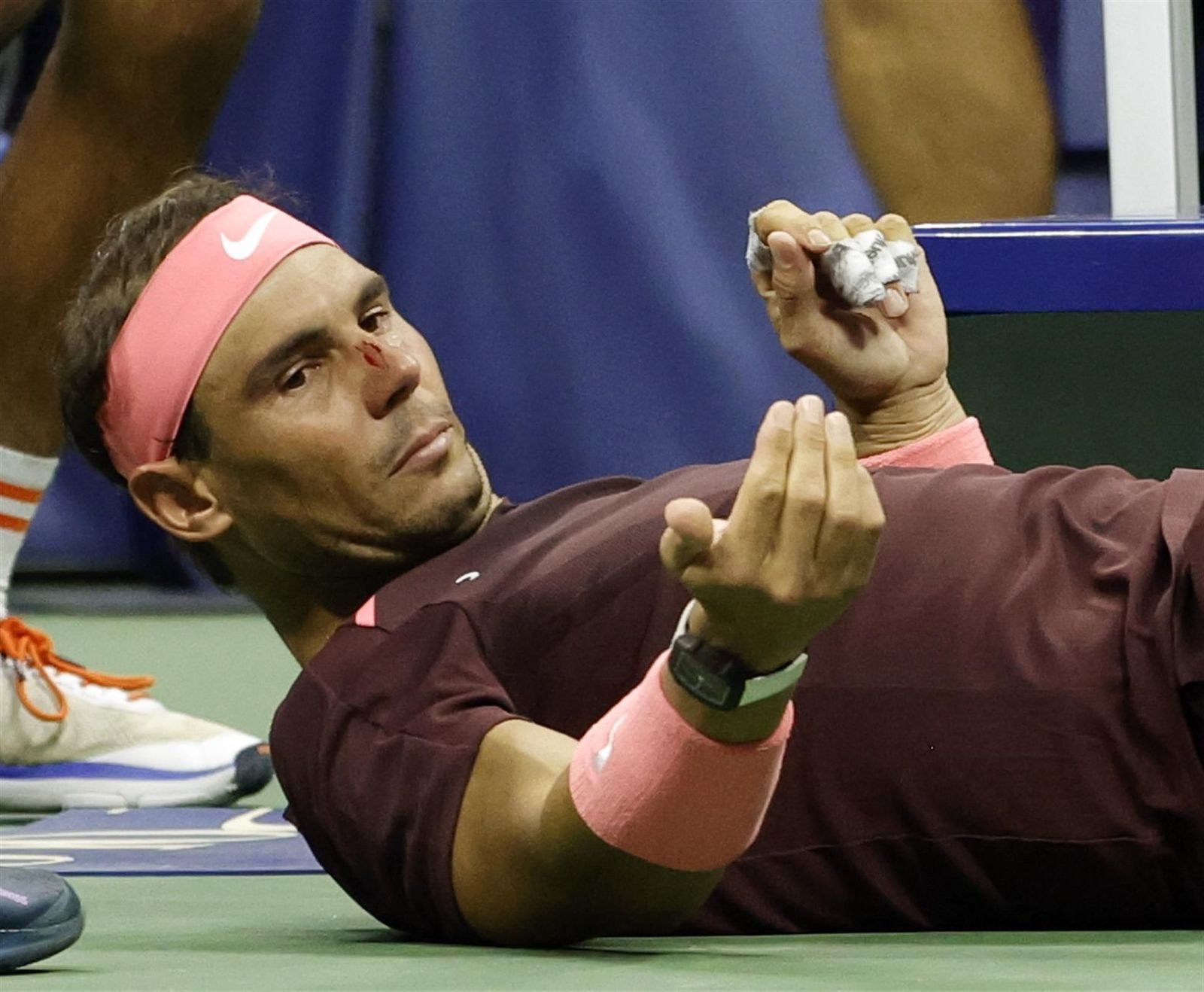Nadal y el susto ante Fognini en el US Open: "Pensé que me había roto la nariz"