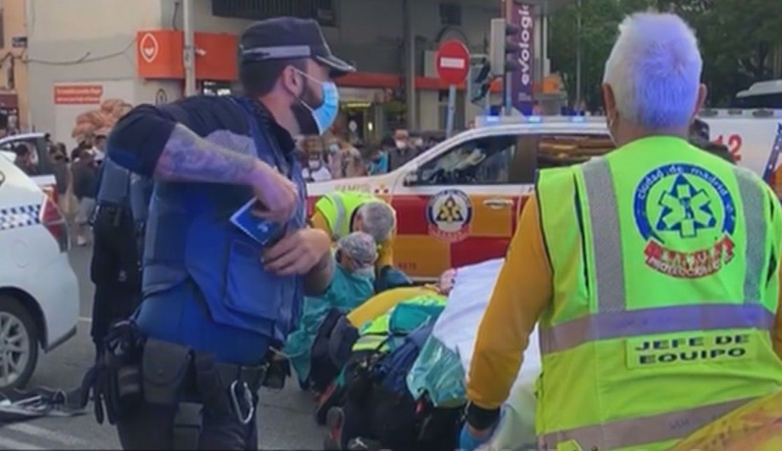 Una ciclista grave tras chocar con una motocicleta en la calle Bravo Murillo