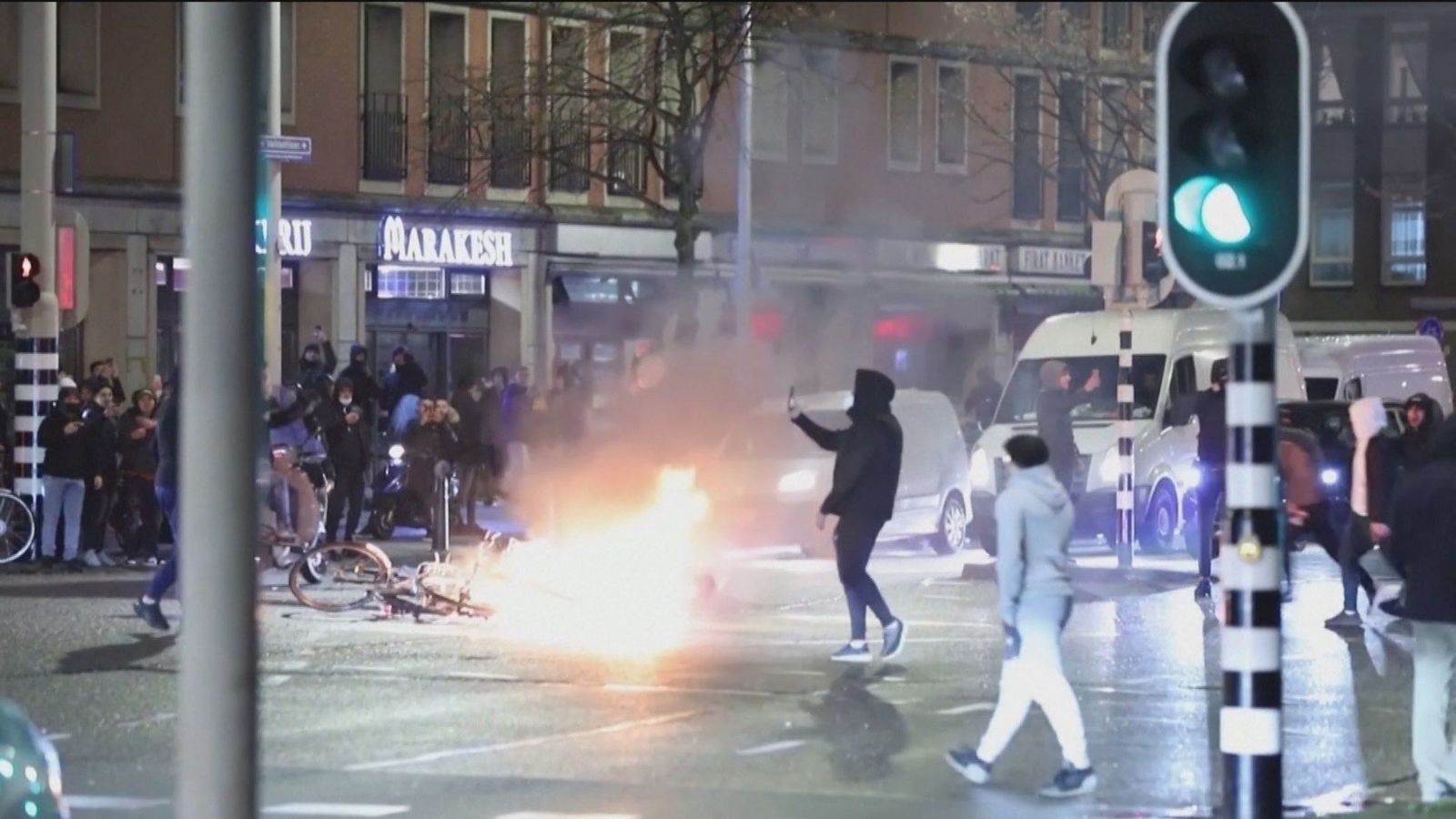 Protestas en Países Bajos y Bélgica ante las nuevas restricciones para luchar contra la Covid