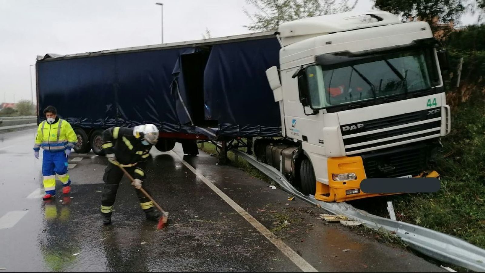 Camión accidentado