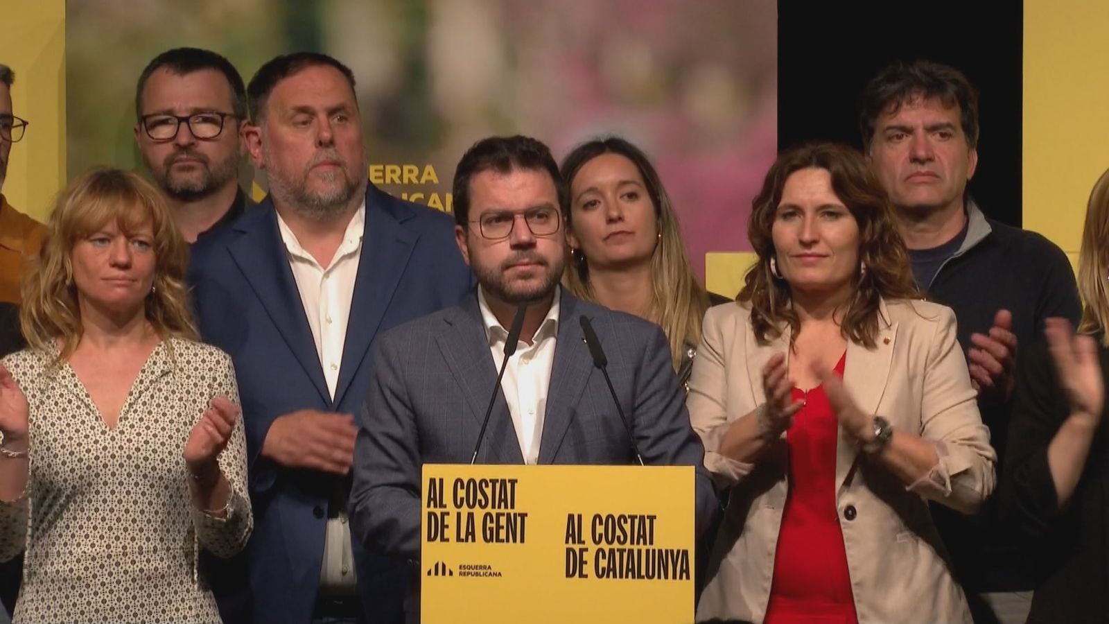 Pere Aragonés valora los resultados de ERC en las elecciones catalanas