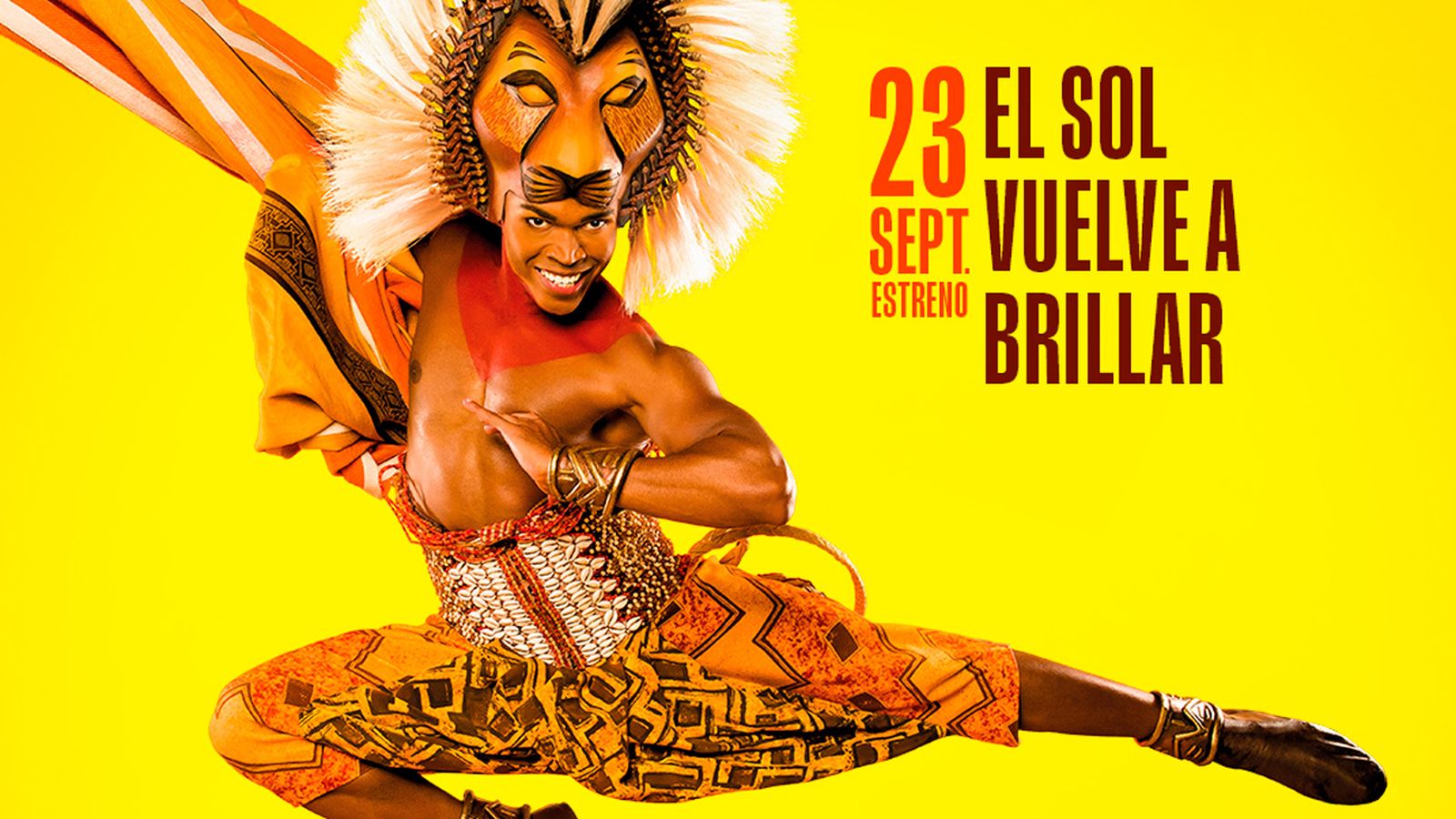 Cartel de estreno del musical Rey León