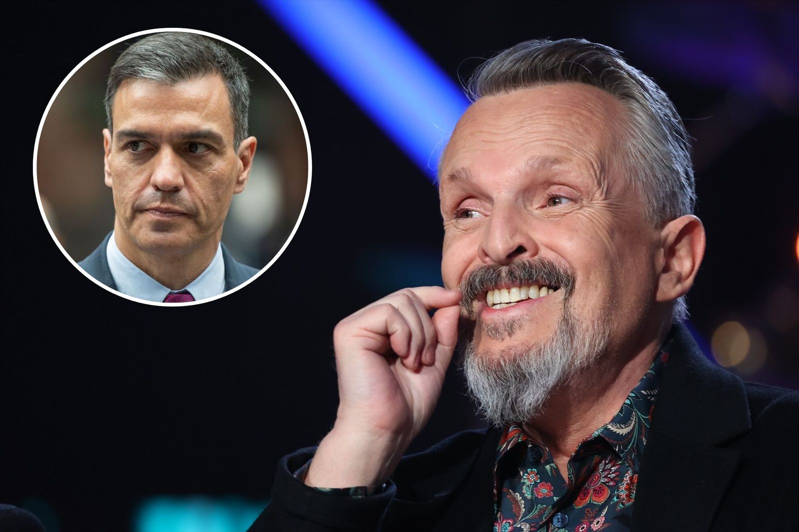 Miguel Bosé y Pedro Sánchez
