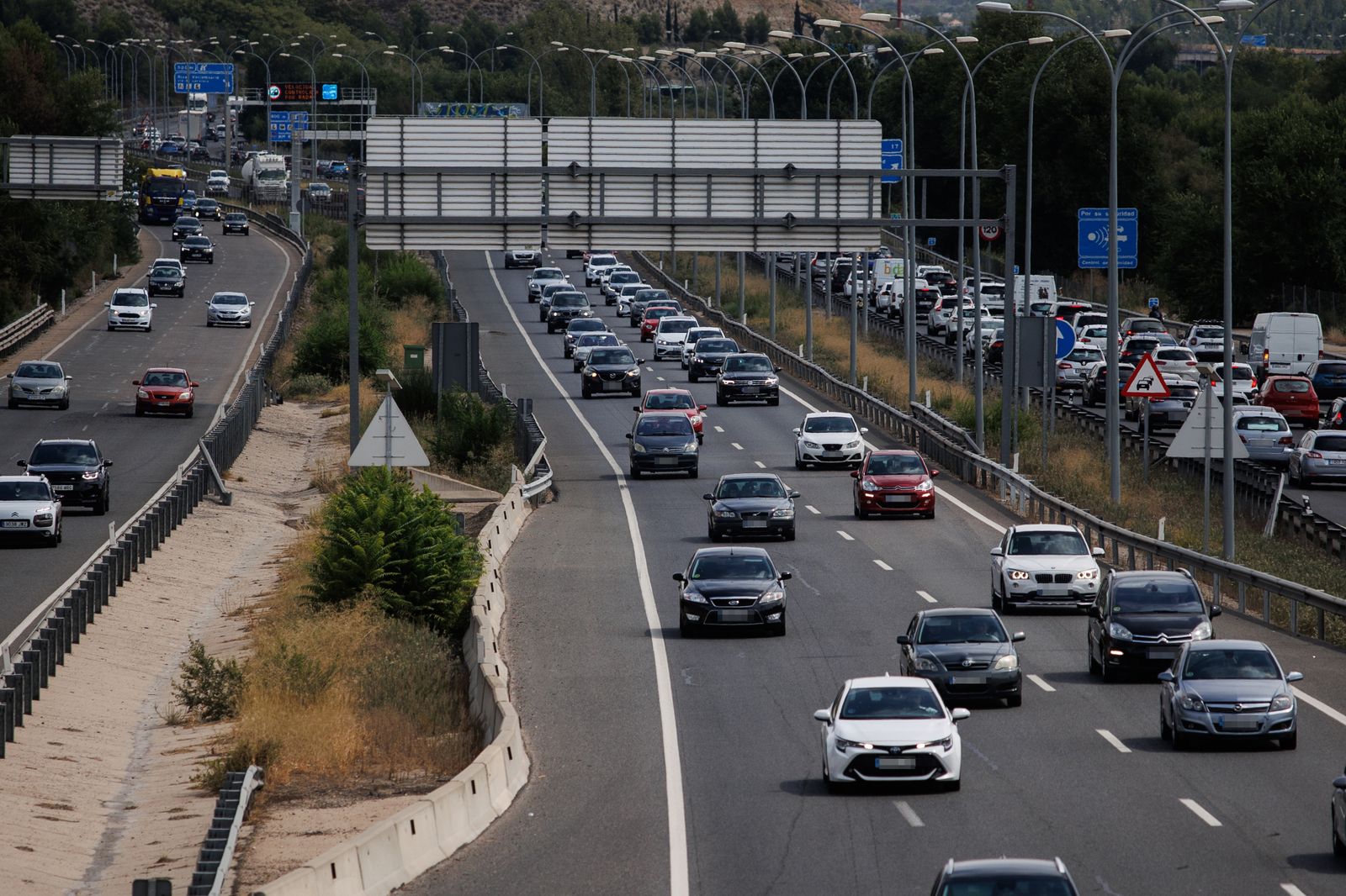 Atasco en la autovía A-3
