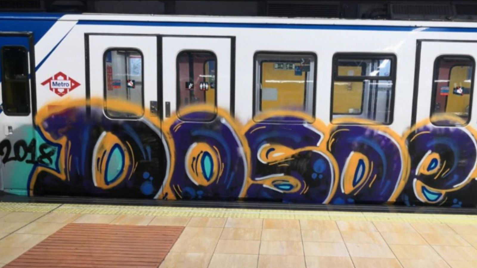 Nuevos ataques de grafiteros en el Metro de Madrid