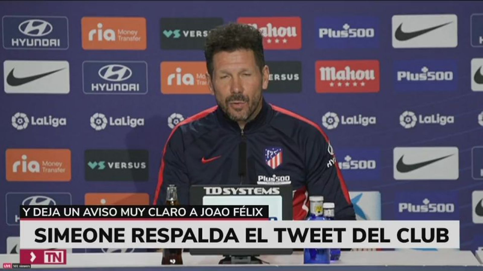 Simeone y el recado a Joao Felix: "Sin voluntad, el talento no alcanza"