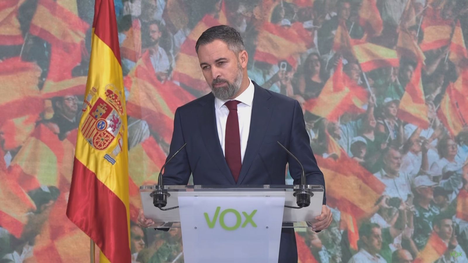 El líder de Vox, Santiago Abascal