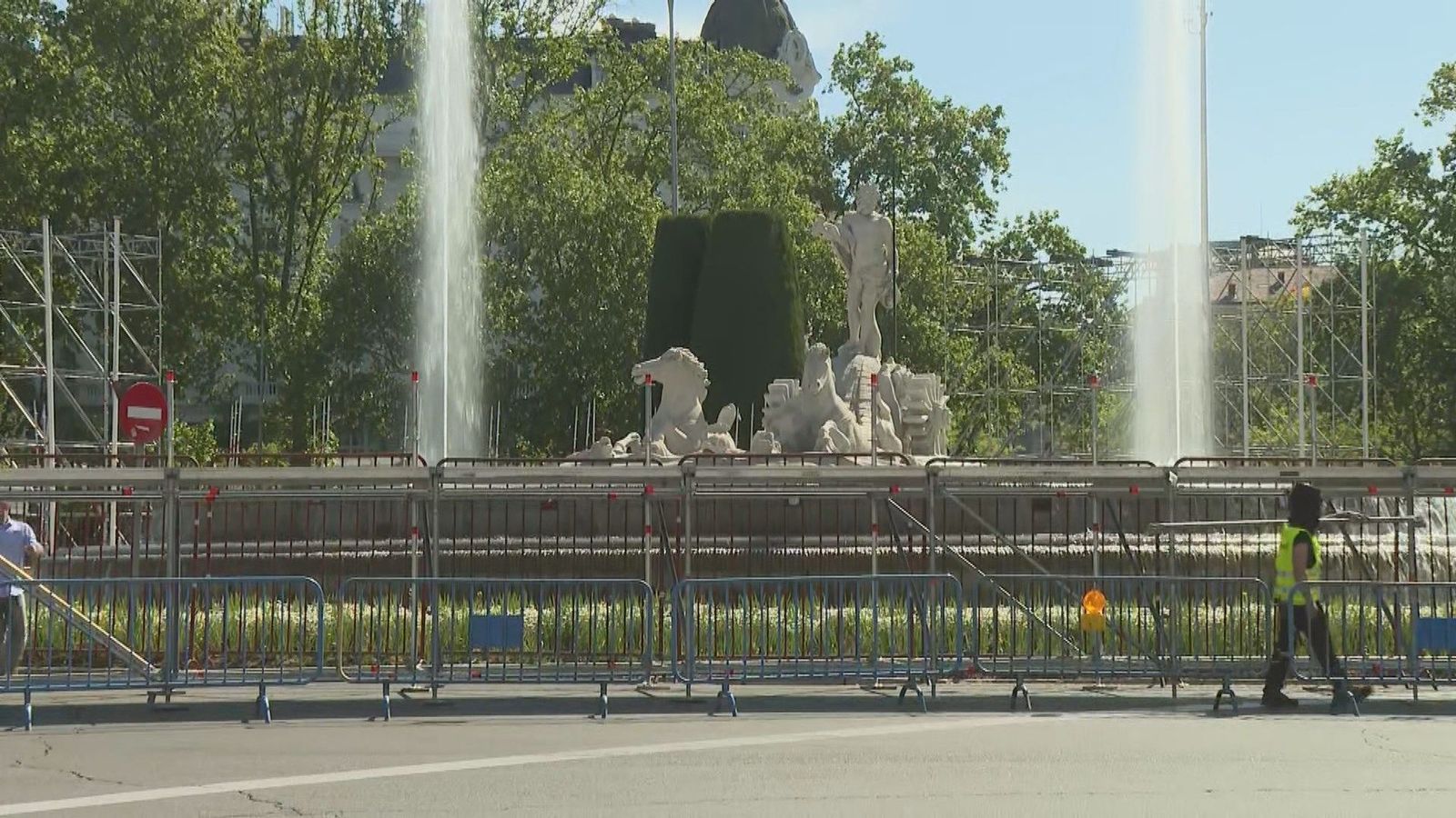Neptuno, blindado para la posible fiesta colchonera