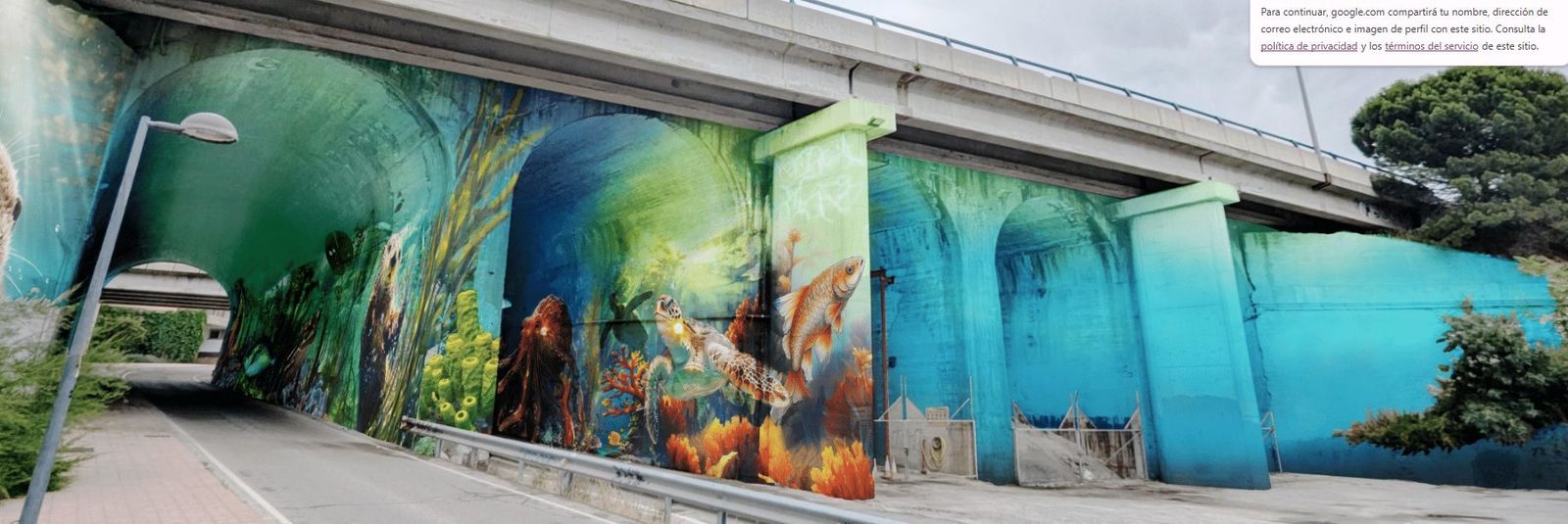 Arte urbano bajo la A-6 a su paso por Torrelodones