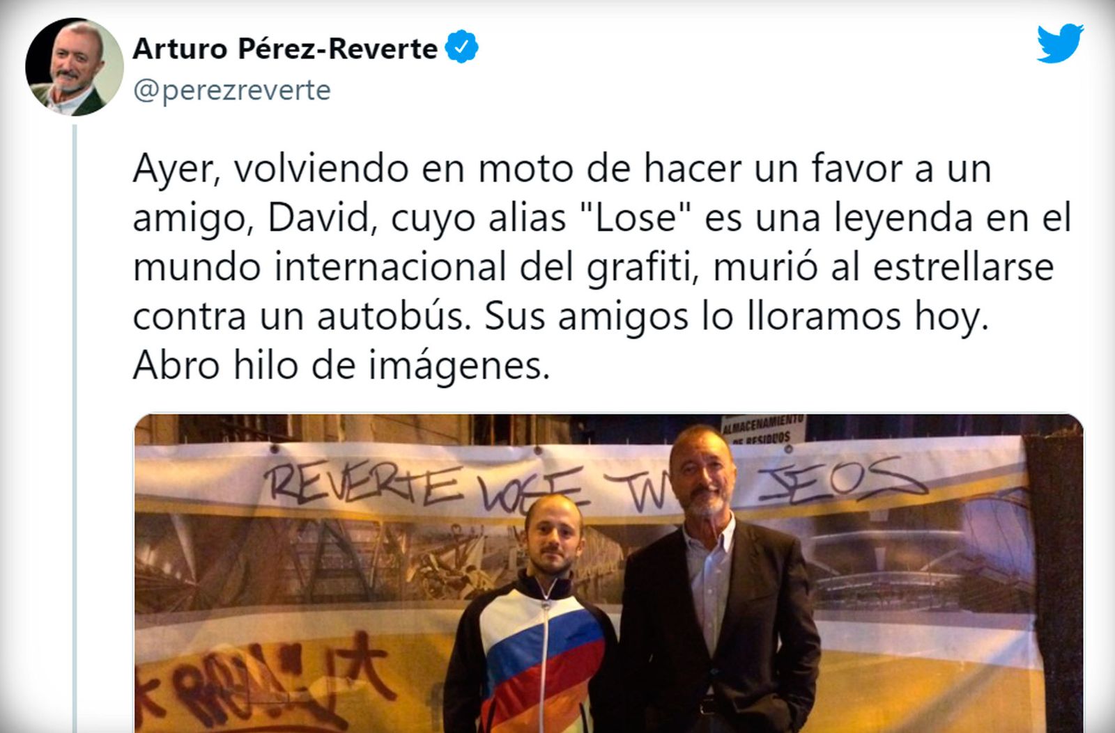 El motorista que murió al chocar contra un bus en Villaverde es el conocido grafitero 'Lose'