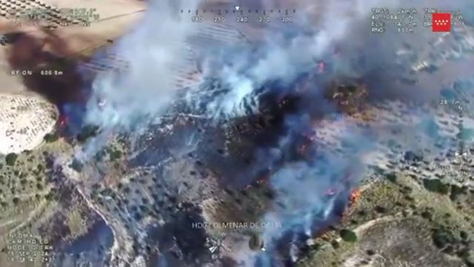 Incendio forestal en Colmenar de Oreja
