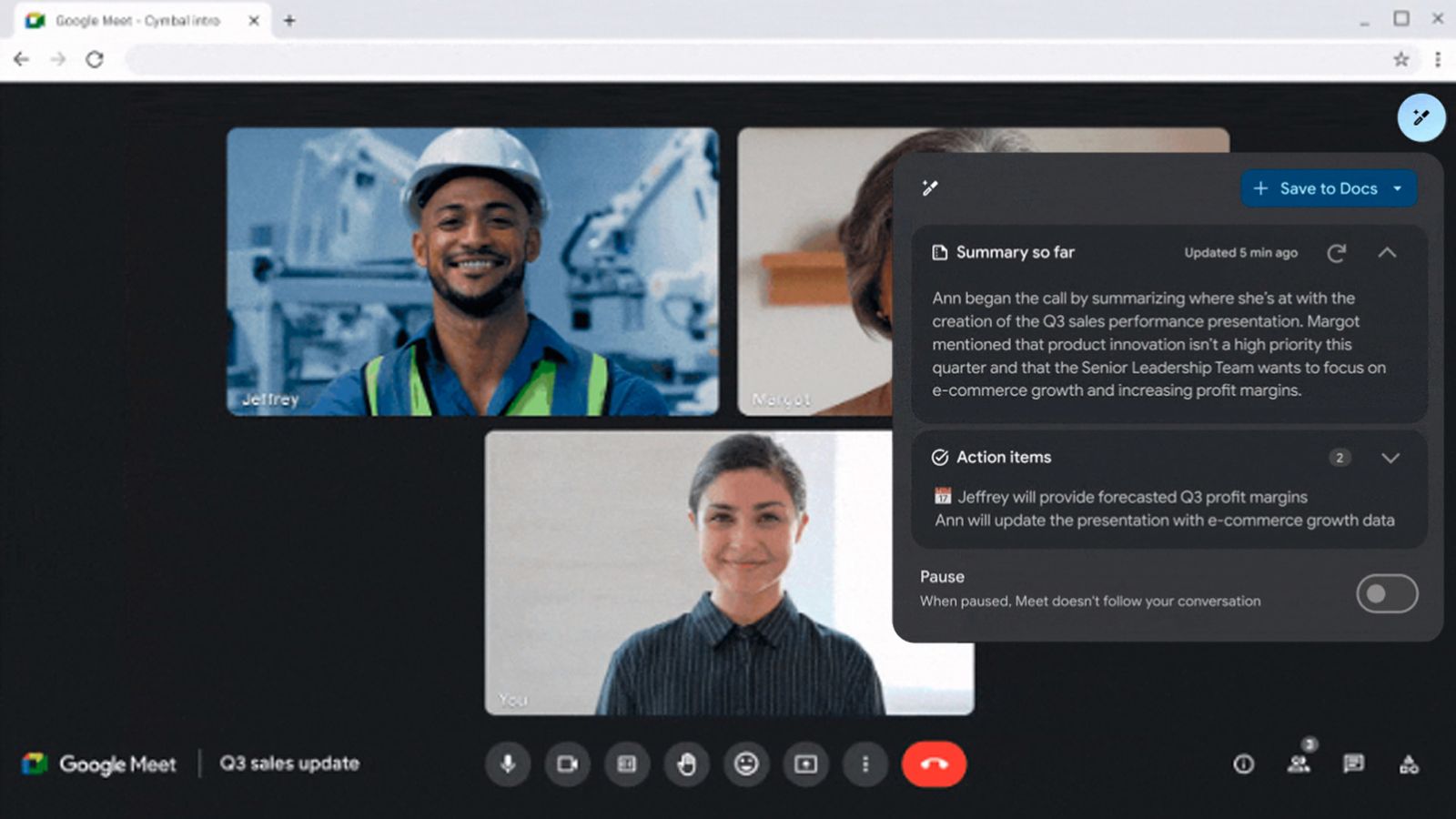 Asistente de IA en Google Meet