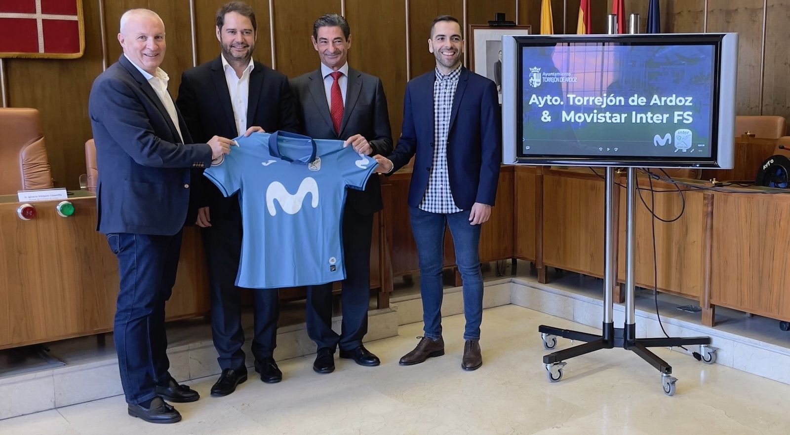 Movistar Inter y el alcalde de Torrejón