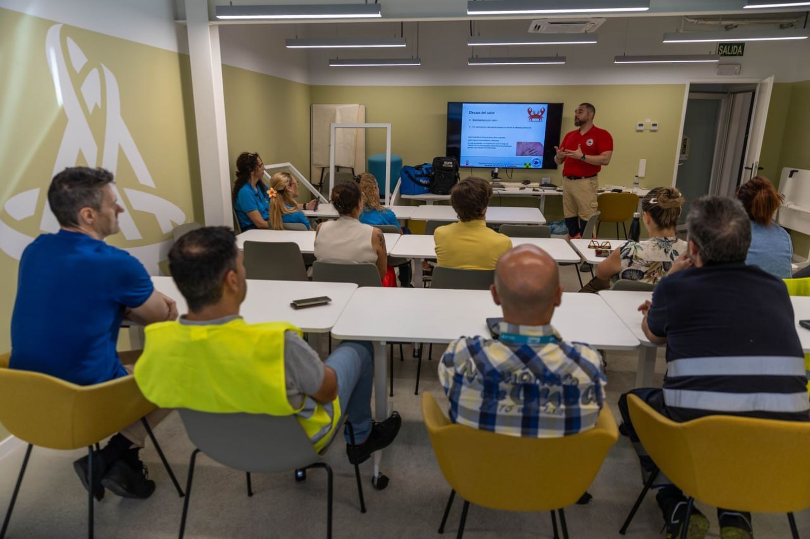 Taller de primeros auxilios ante golpes de calor en las instalaciones de Arriva, Alcorcón