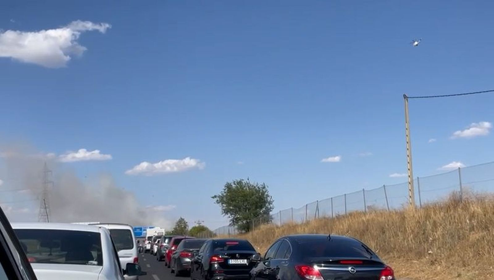 Incendio a la altura de moraleja de enmedio
