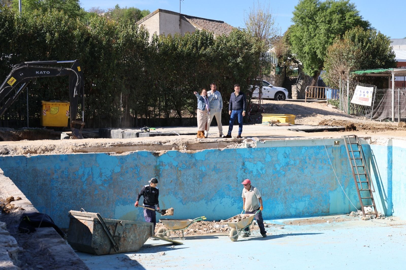 Obras en la piscina municipal de Campo Real
