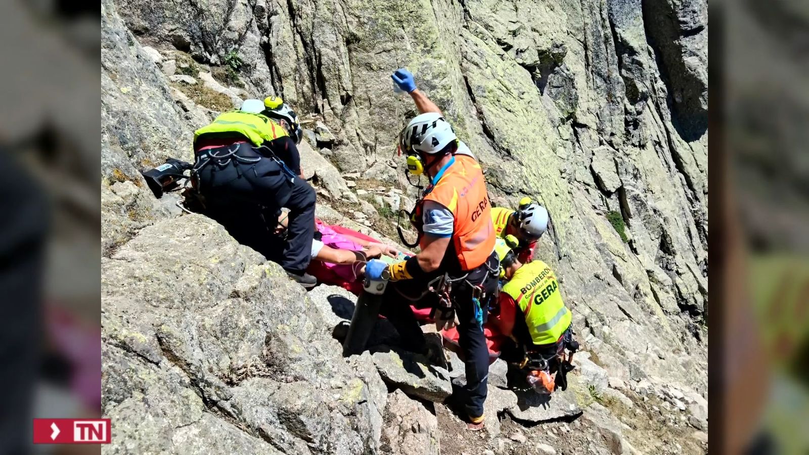 Rescatan a un escalador herido en el pico de La Maliciosa, en Mataelpino