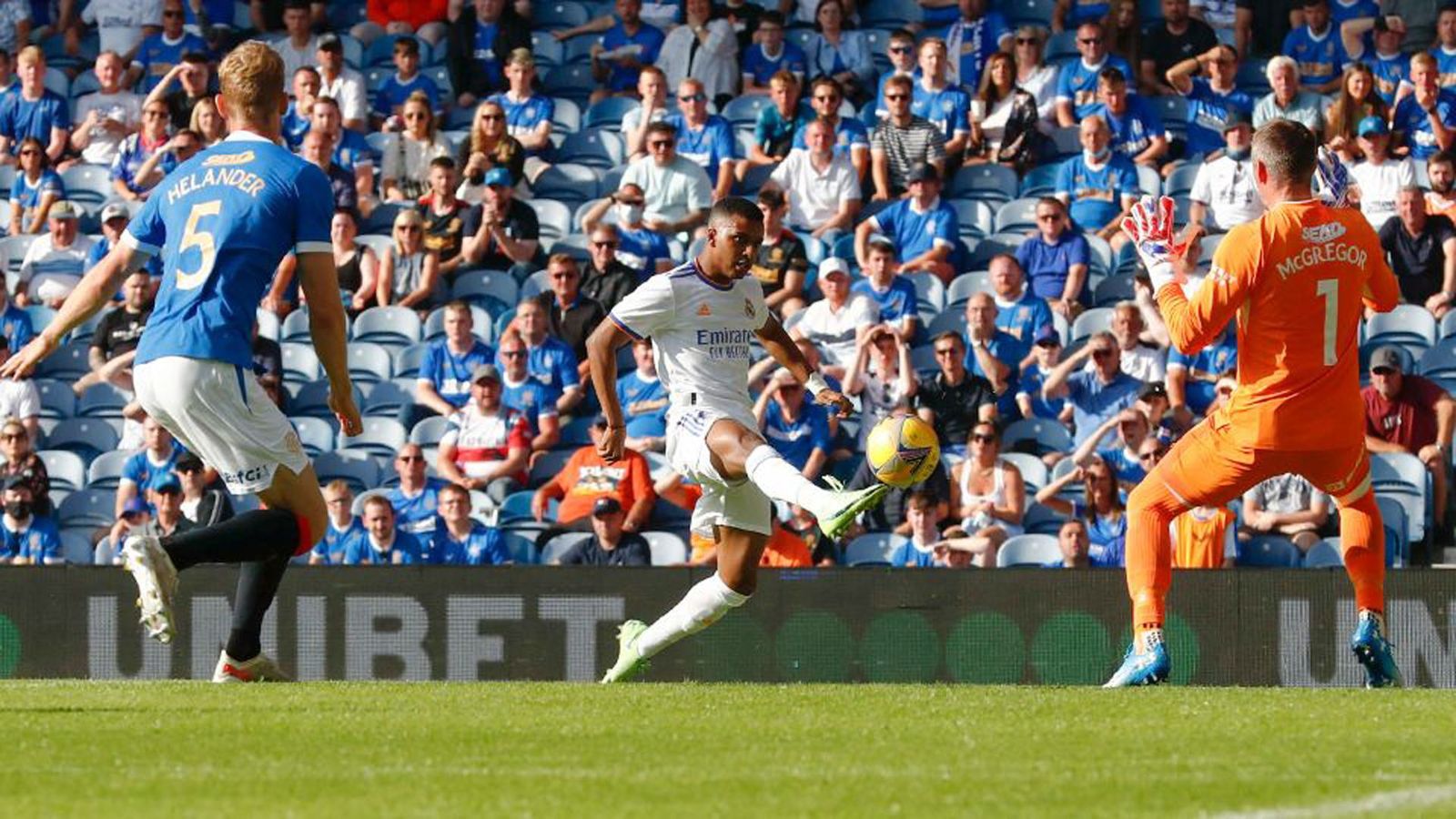 El Real Madrid, víctima de su falta de rodaje ante el Rangers