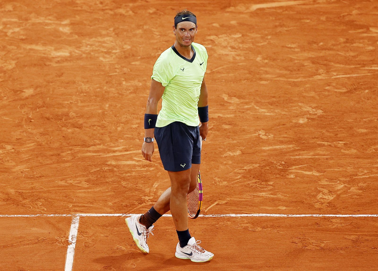 Rafa Nadal en la semifinal del Roland Garros