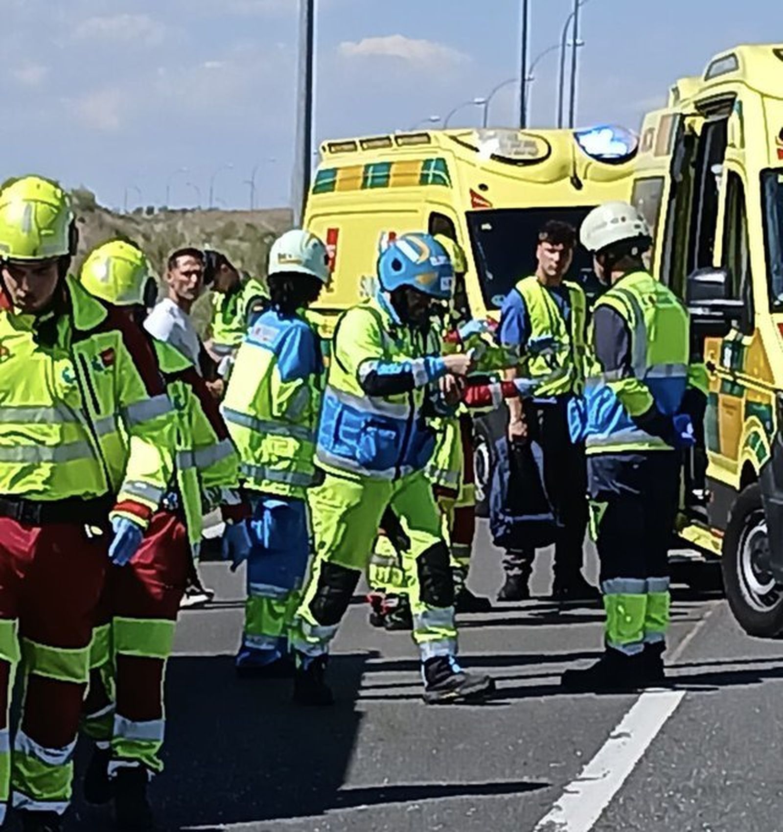 Accidente múltiple de tráfico en la M-50 en Paracuellos