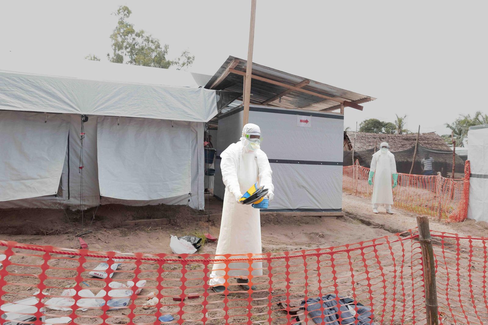 Imagen del centro de tratamiento del ébola en Bulape, provincia de Kasaï, República Democrática del Congo,