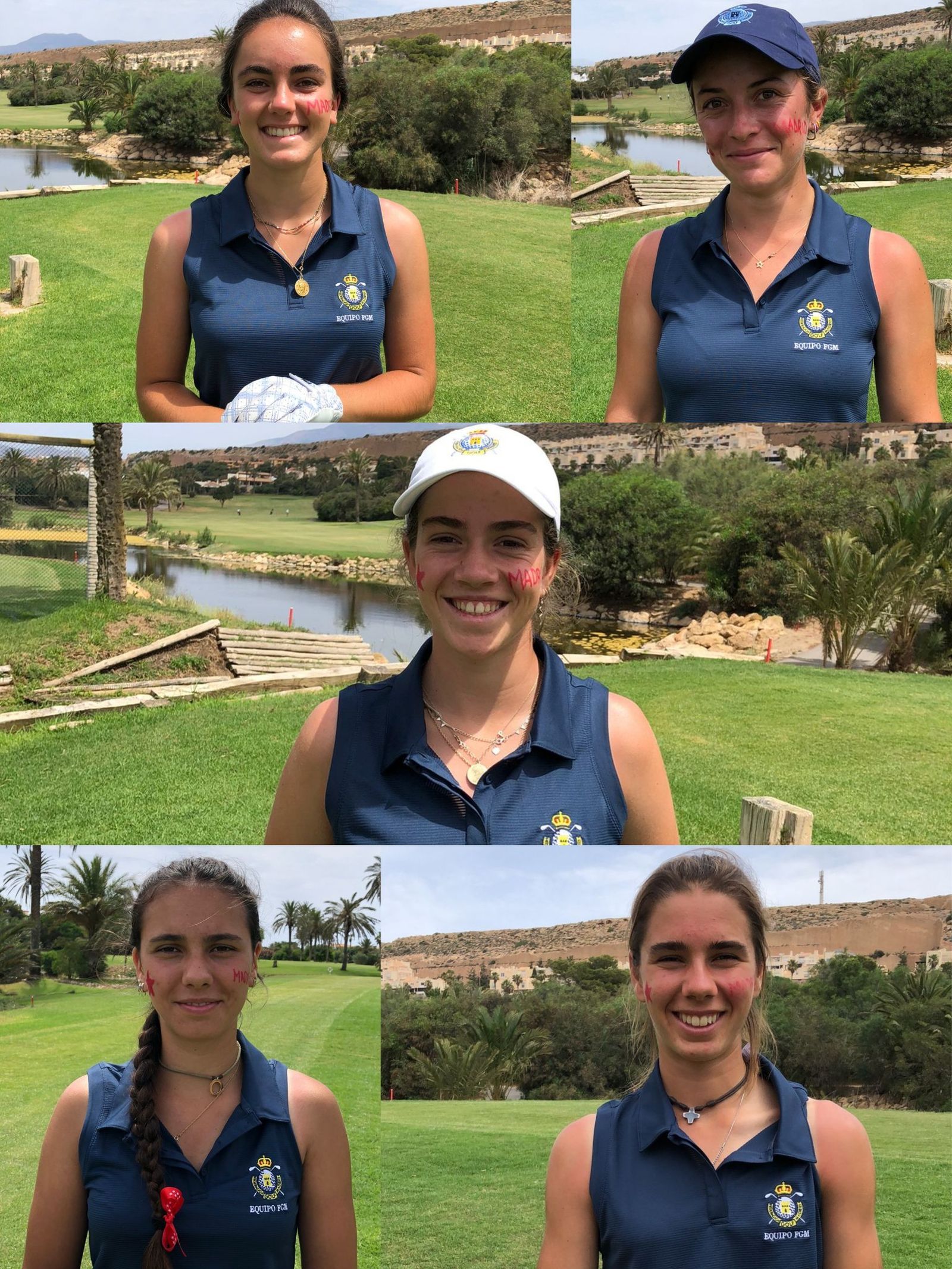 Cinco integrantes del equipo de Madrid de golf