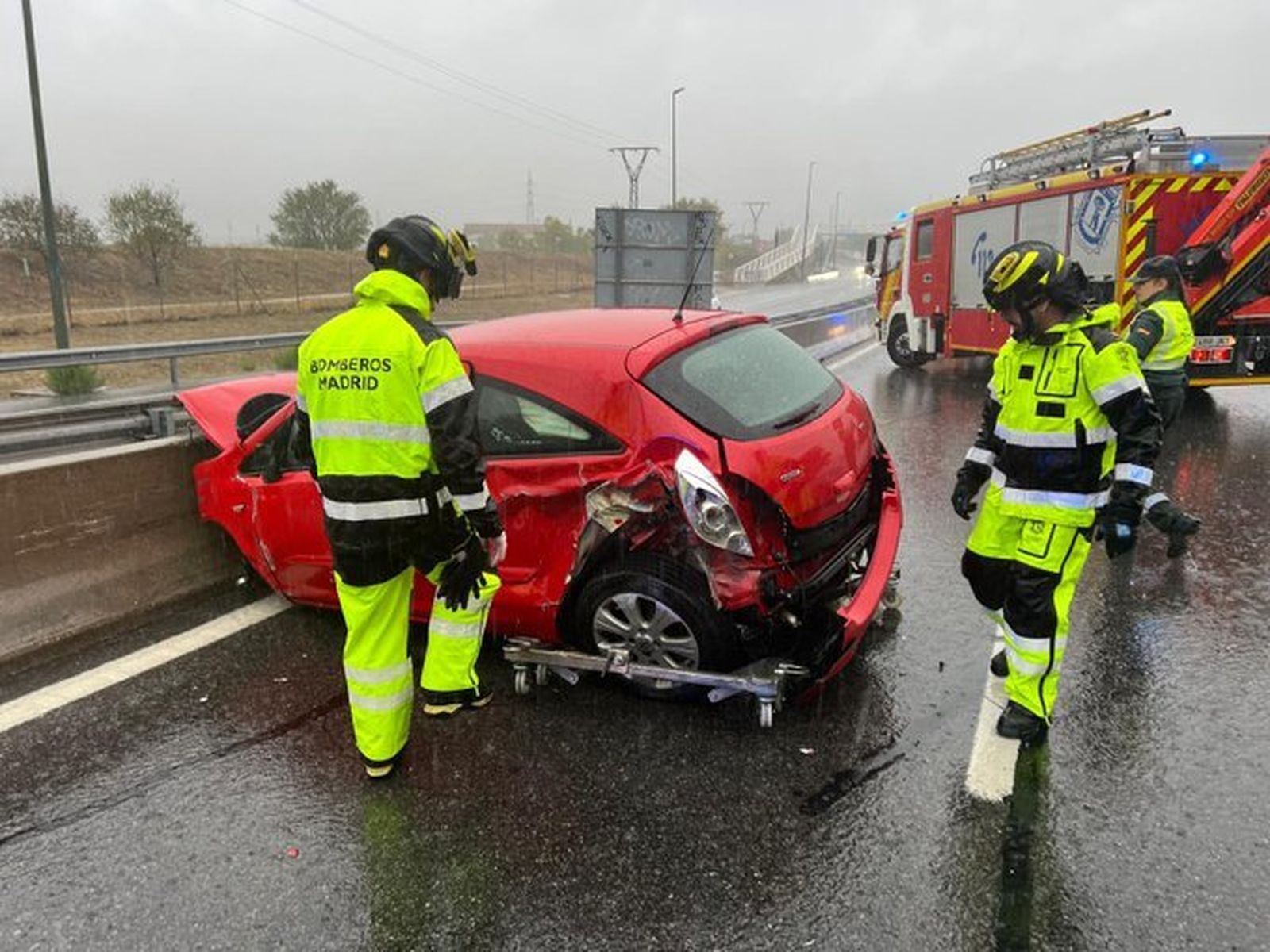 Accidente de tráfico en la M-607, en Fuencarral
