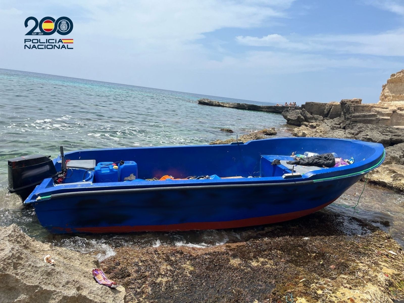 Una patera localizada en la costa de Mallorca