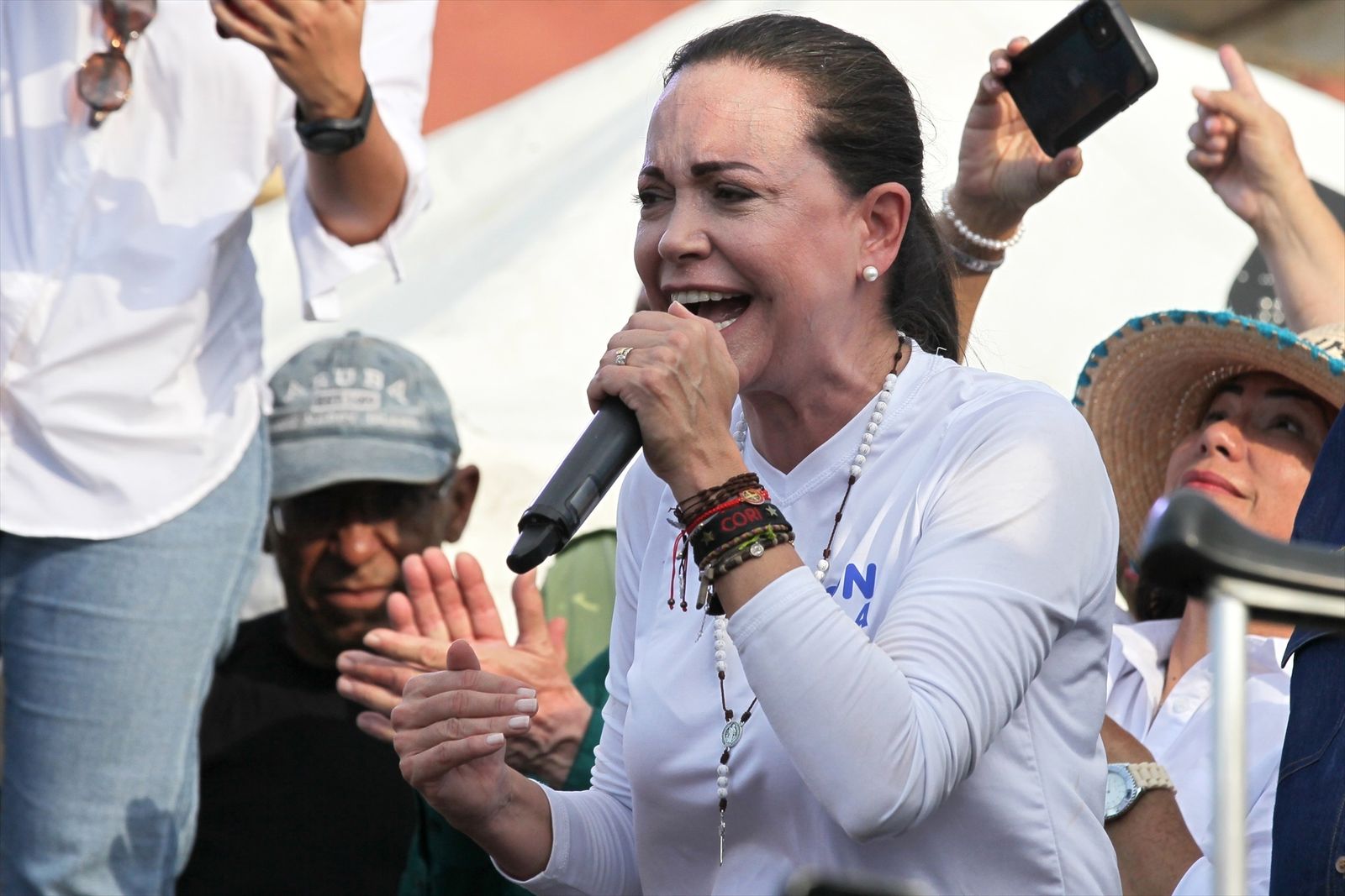 La líder opositora venezolana María Corina Machado