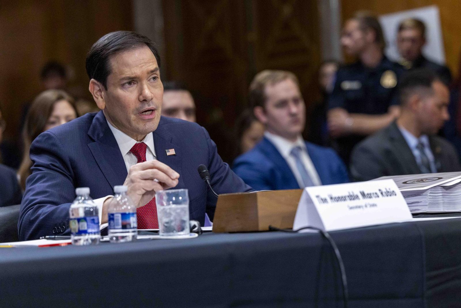 El secretario de Estado de EE.UU, Marco Rubio, interviene en el Senado