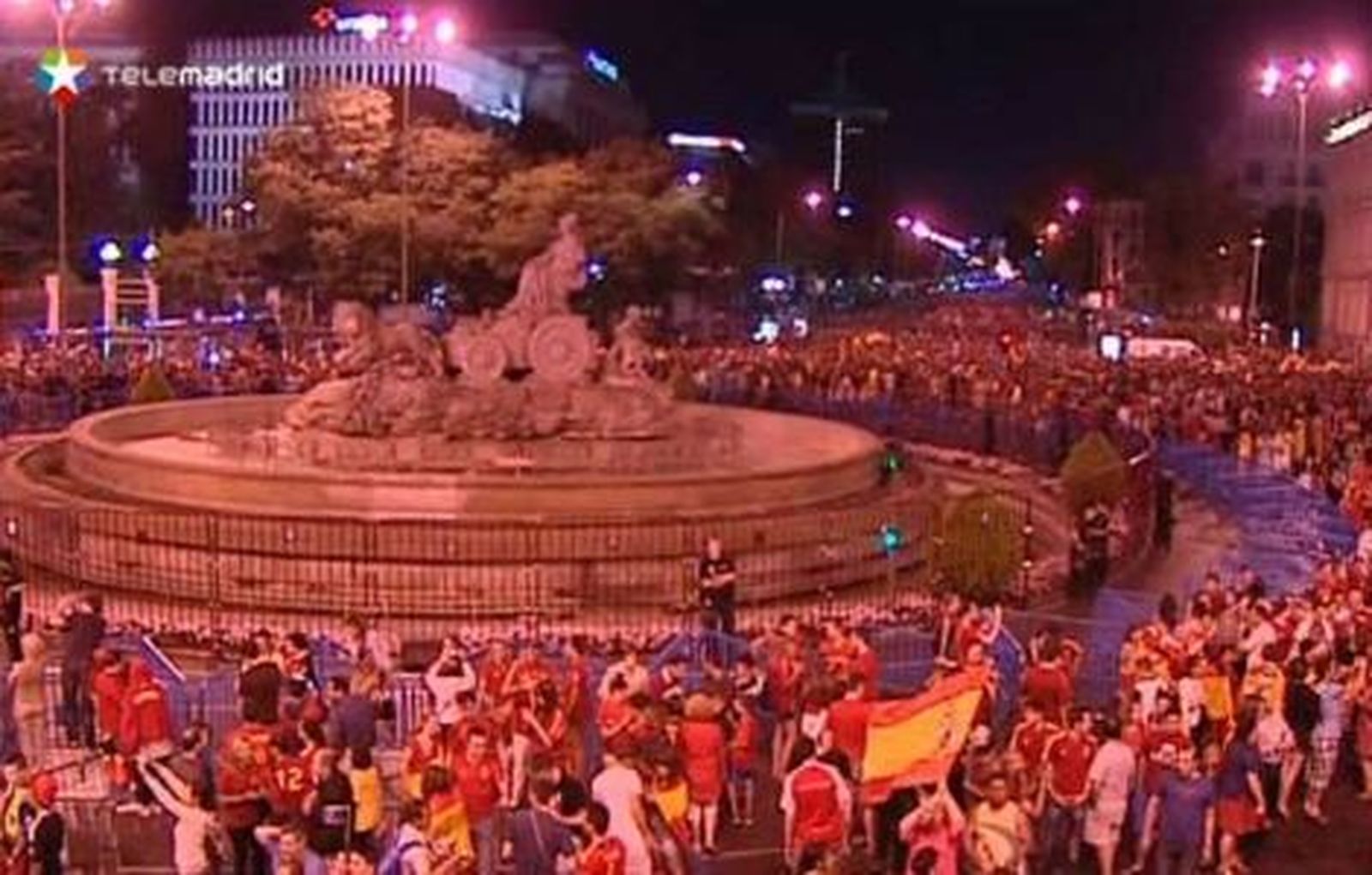 La celebración de la Eurocopa en Cibeles se salda con 114 asistencias leves