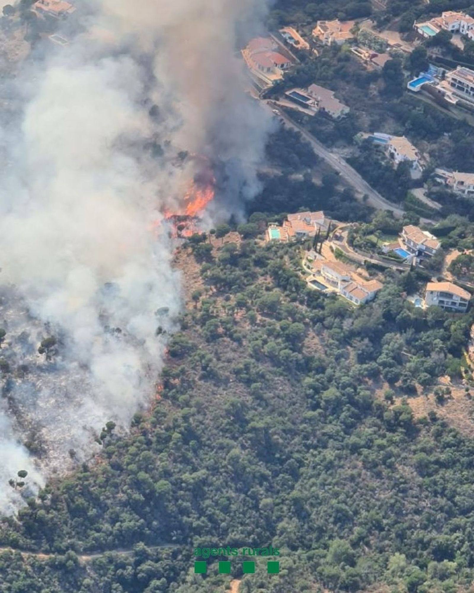 Incendio de Castell d'Aro (Girona)